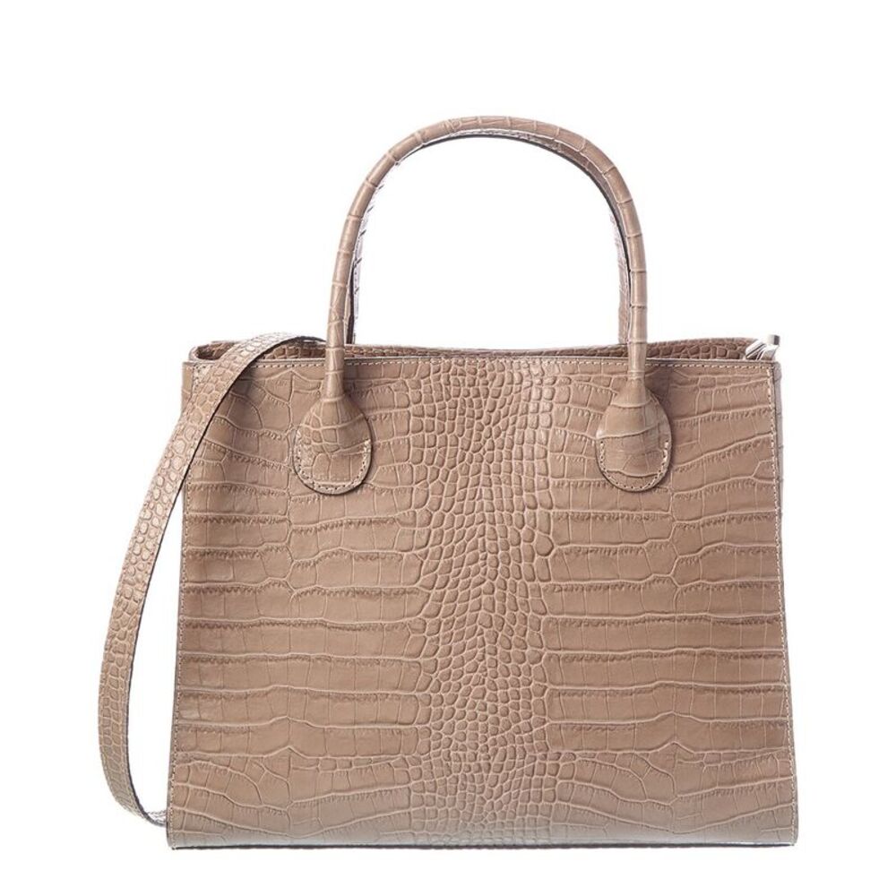 Italian Leather Top Handle Tote
